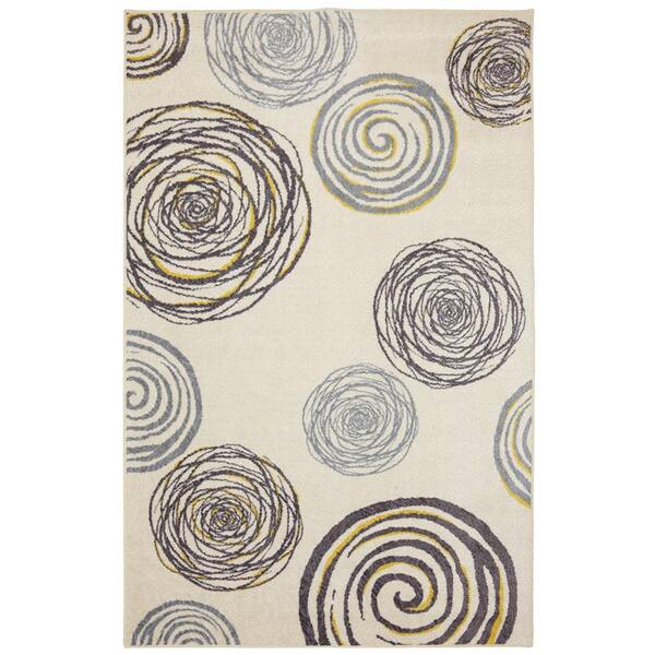 Mohawk Home Swirlz Yellow 7 ft. 6 in. x 10 ft. Area Rug