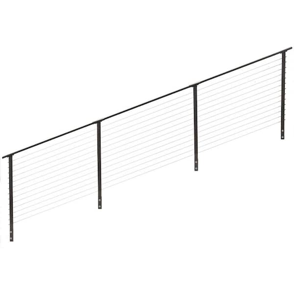 18 ft. Stair Cable Railing, 42 in. Face Mount, Bronze