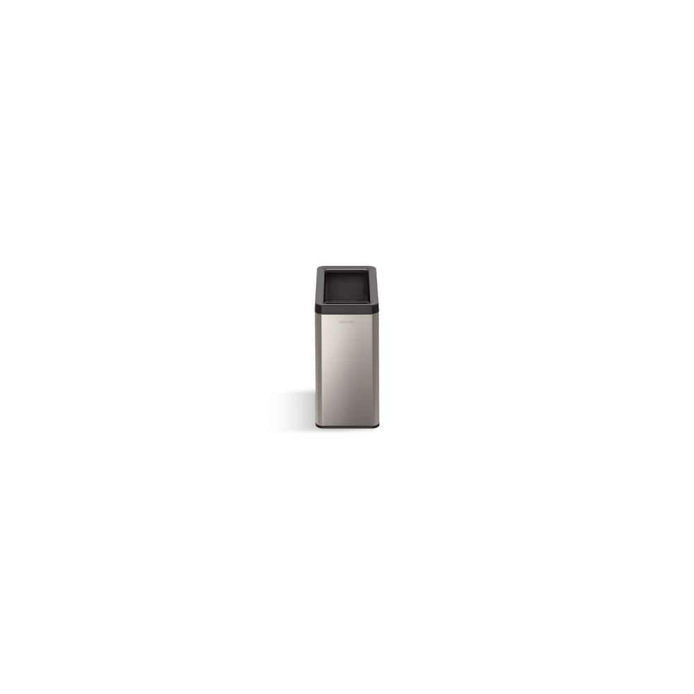 12-Liter Stainless Steel Open-Top Trash Can