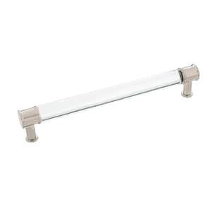 Midway Collection 7-1/2 in. (192 mm) Center-to-Center Crysacrylic with Satin Nickel Cabinet Door and Drawer Pull