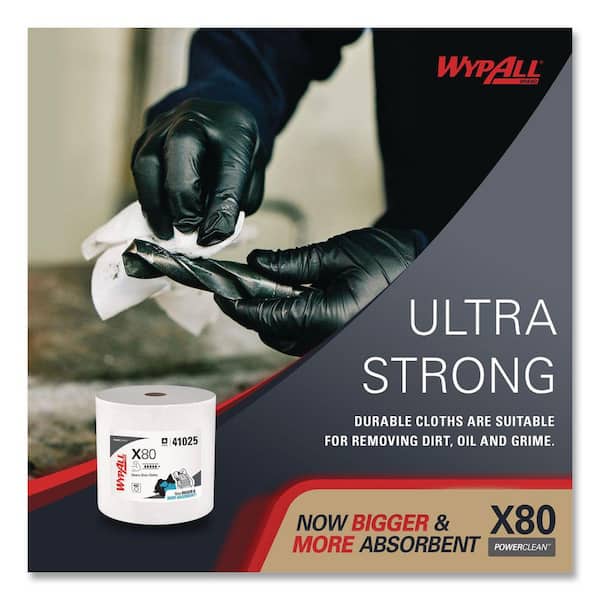 WYPALL X80 Jumbo Roll White Perforated Wipes (475-Count) KCC41025