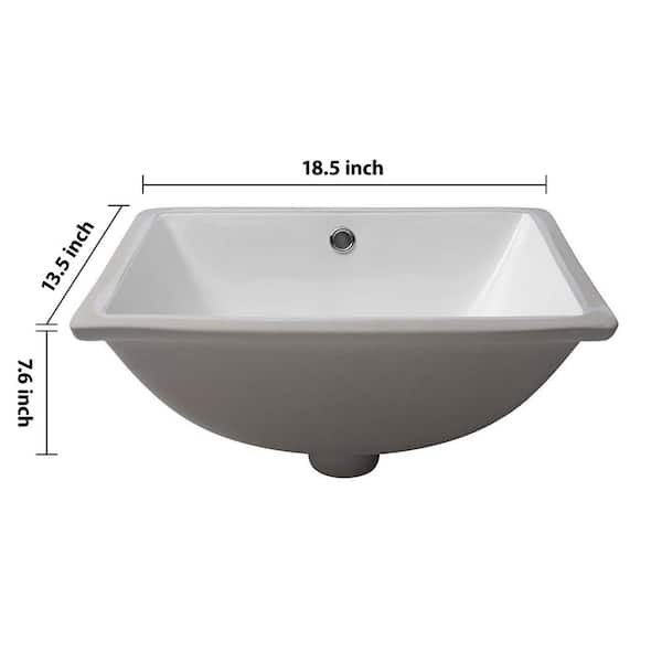まーページ Zeek ZP-1813 Large Rectangular U/M Bathroom Sink
