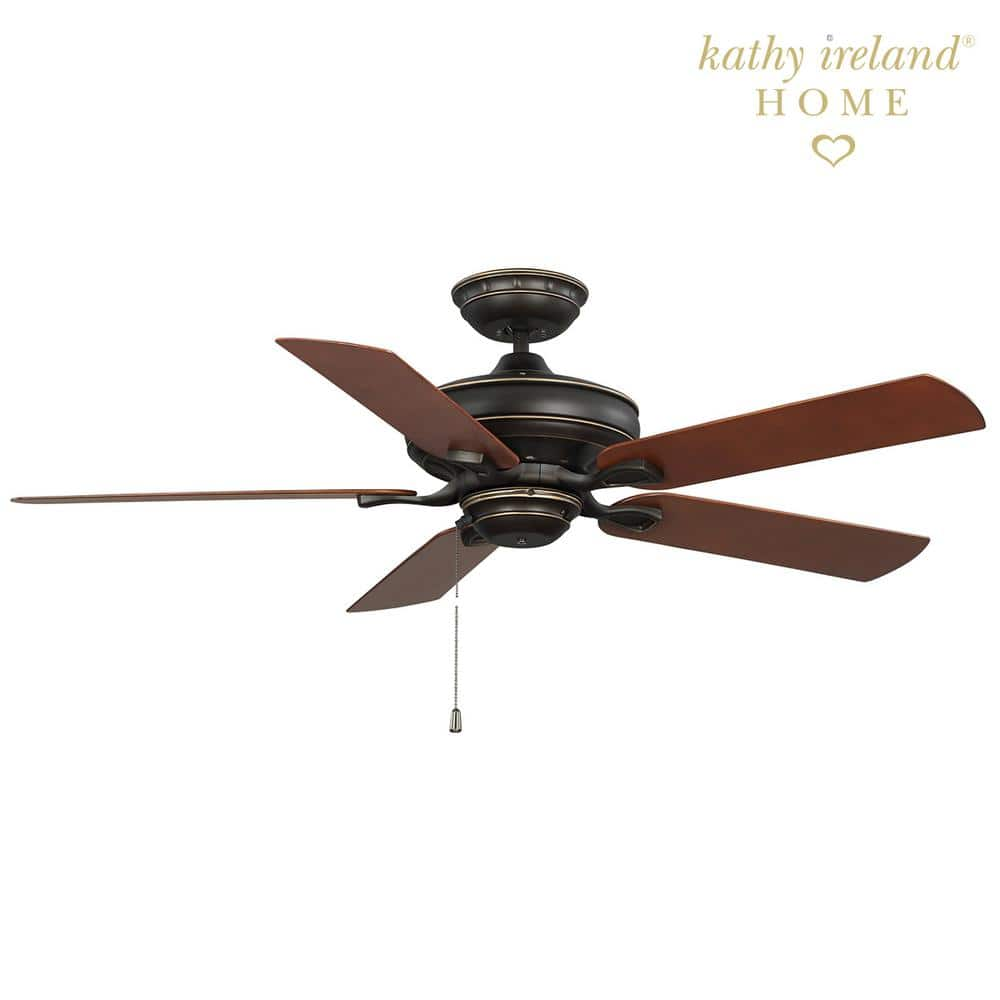 Kathy Ireland Veranda 52 in. Outdoor Golden Espresso Ceiling Fan