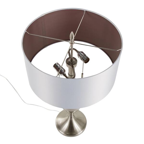 Lumisource Anabelle 31.5 in. Brushed Nickel and Light Silver