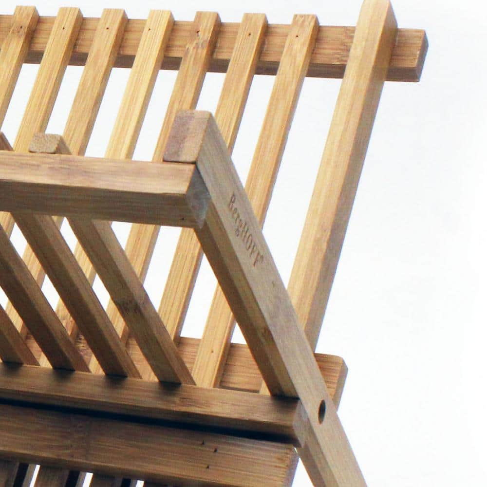 20" Natural Bamboo Foldable Dish Rack