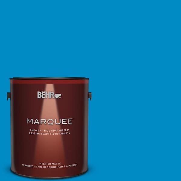 BEHR MARQUEE 1 gal. #MQ4-57 Celebration Blue One-Coat Hide Matte Interior Paint & Primer