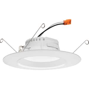 Contractor Select Retro Basics 5/6 in. Selectable CCT Integrated LED Retrofit White Smooth Recessed Light Trim