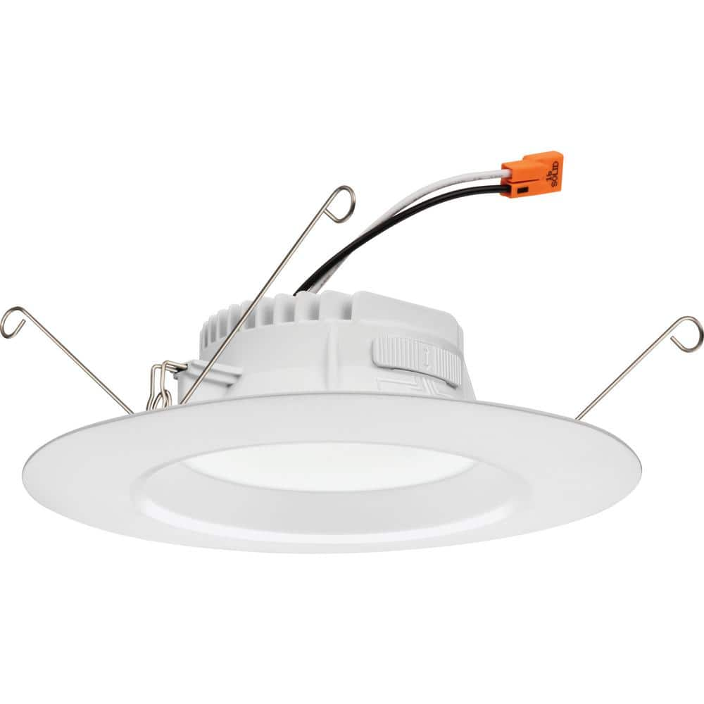 Juno Contractor Select Retro Basics 5/6 in. Selectable CCT Integrated LED Retrofit White Smooth Recessed Light Trim