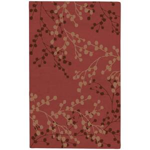 Blossoms Rust 8 ft. x 10 ft. Area Rug