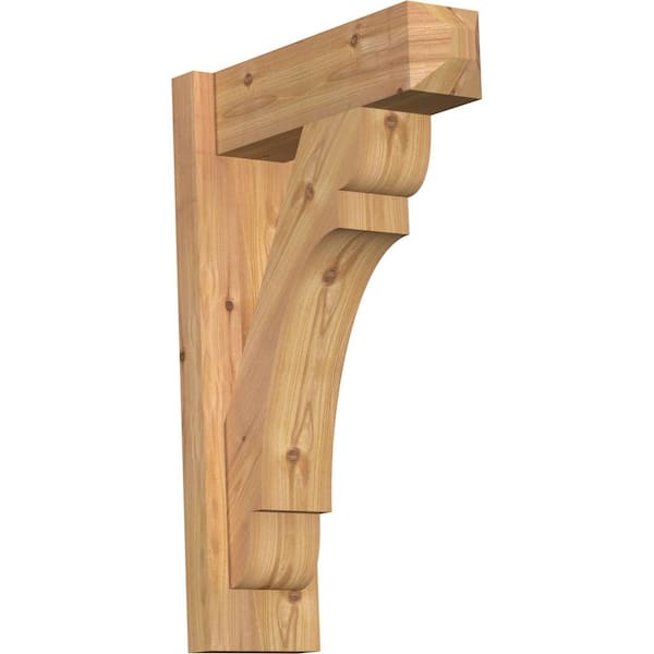 Ekena Millwork 6 in. x 24 in. x 16 in. Western Red Cedar Olympic Craftsman Smooth Outlooker
