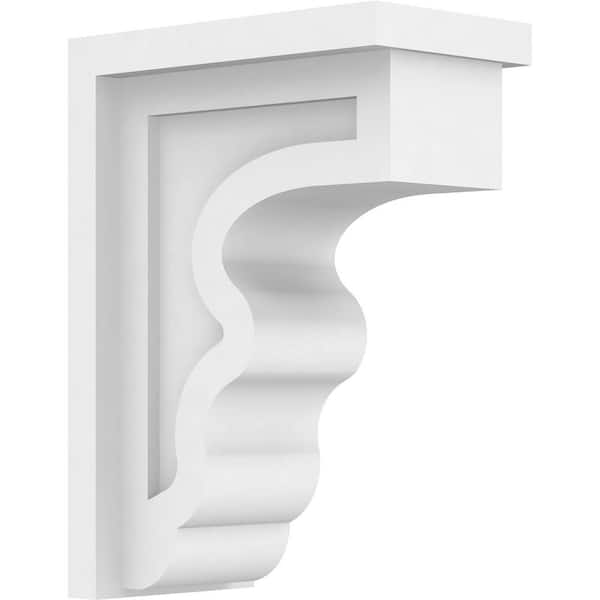 Ekena Millwork 3-1/2 in. x 8-3/8 in. x 6 in. Standard Highland Unfinsihed Architectural Grade PVC Corbel