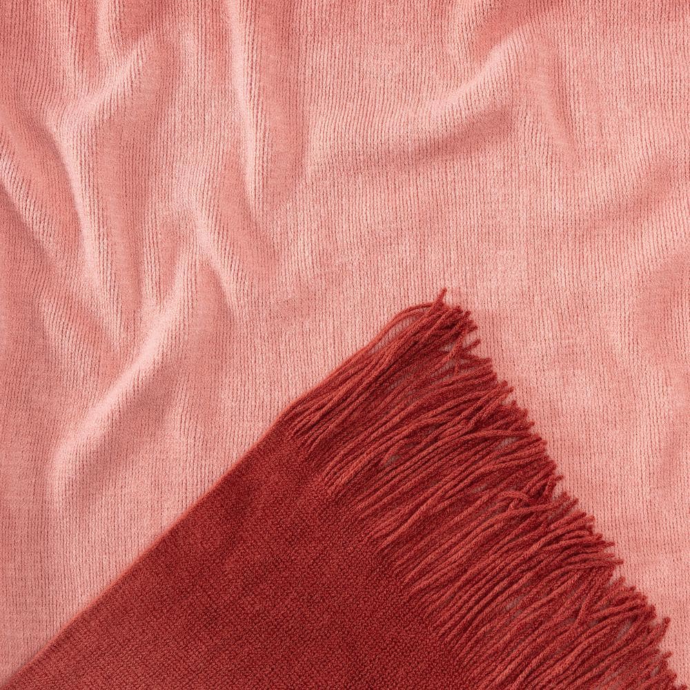 Hawaiian Sunset Ombre Acrylic Throw Blanket with Tassels
