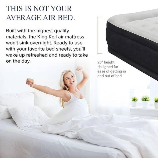 King Koil Queen orders Size Airbed built-in Pump(80in×60×13.) Queen(129.00+VALUE)