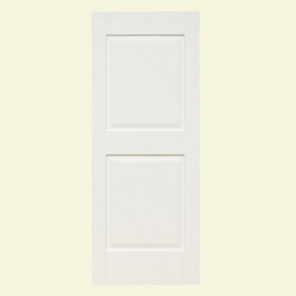 Home Fashion Technologies 14 in. x 78 in. Panel/Panel Primed Solid Wood Exterior Shutter