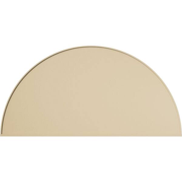 84 in. W x 42 in. H x 2 in. P Half Round Smooth Signature Urethane Pediment, Primed Tan