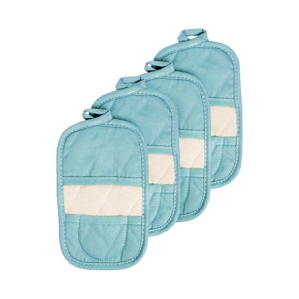 RITZ Dew Teal Royale Mitz Pot Holders (4-Pack) 056266 - The Home Depot