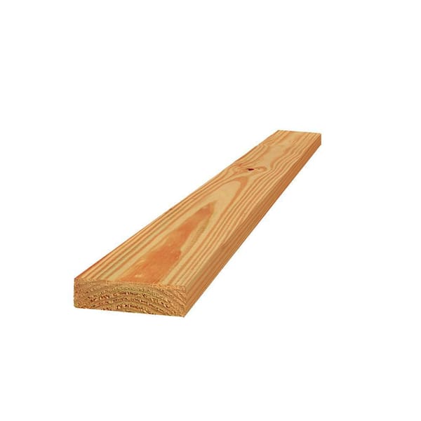 WeatherShield 1 in. x 4 in. x 4 ft. Appearance Grade Ground Contact Cedar Tone Pressure Treated Pine Board