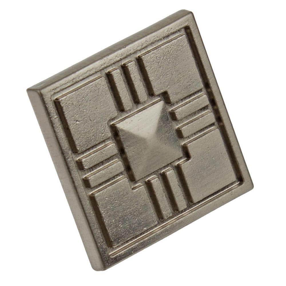 Satin Nickel Square Modern Cabinet Knob Multipack
