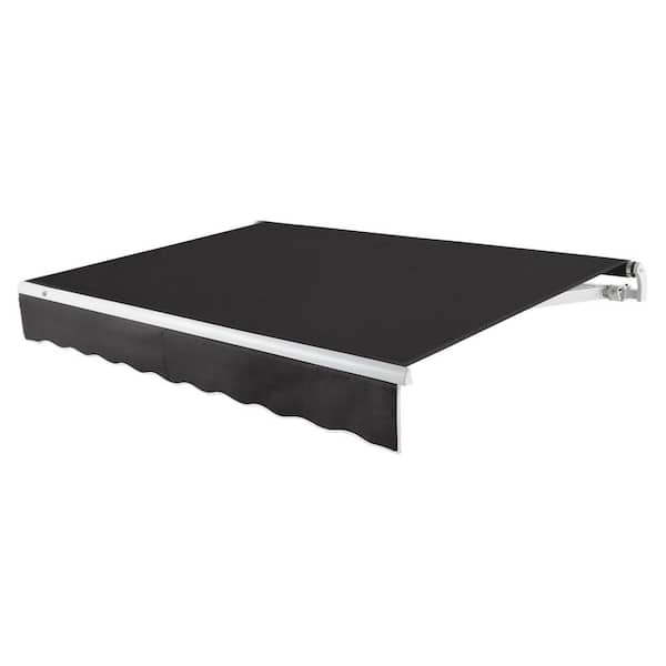 AWNTECH 10 ft. Maui Left Motorized Patio Retractable Awning (96 in. Projection) Black