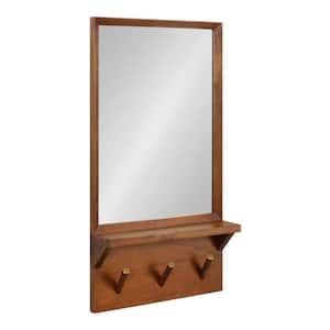 Hinter 30.00 in. H x 16.00 in. W Rectangle Wood Framed Walnut Brown Mirror