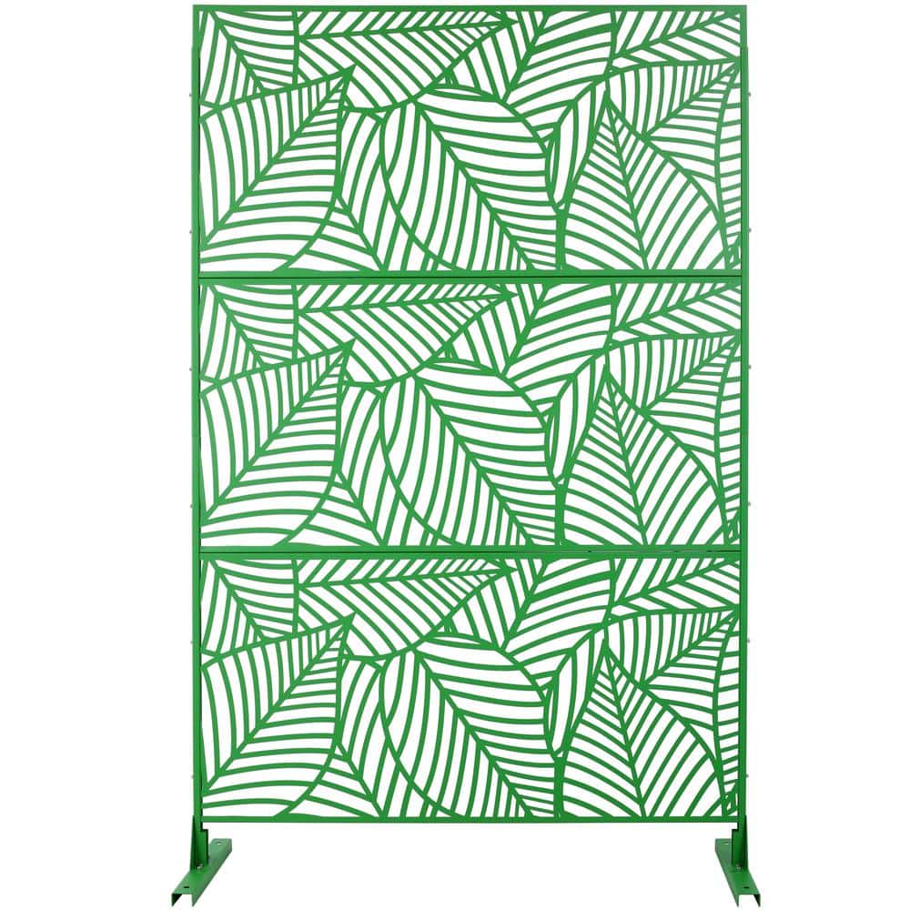 Green Metal Freestanding Decorative Privacy Screen Outside Lawn Garden 76 i