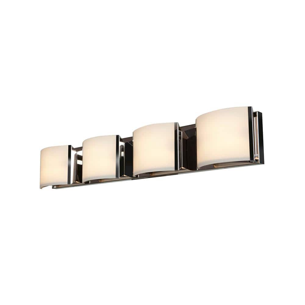 Access Lighting Nitro2 4Light Brushed Steel Bath Light with Opal Shade 62294BS/OPL