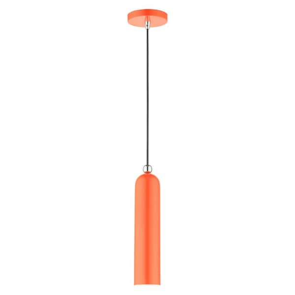 AVIANCE LIGHTING Belhaven-1 Light Shiny Orange Pendant
