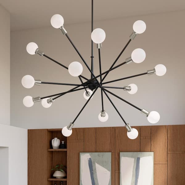 Kichler Armstrong 16-Light Black Modern/Contemporary Chandelier