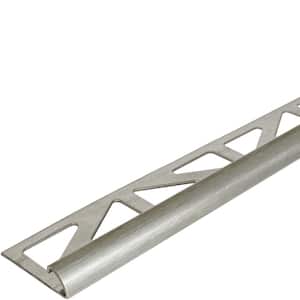 Durondell Profile 3/8 in. Bullnose Brushed Stainless Steel Metal Tile Edge Trim
