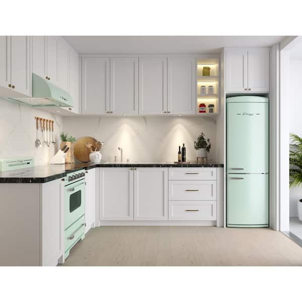 Unique Appliances Classic Retro 11.70 Cu. ft. Summer Mint Green Counter Depth Bottom Freezer Refrigerator