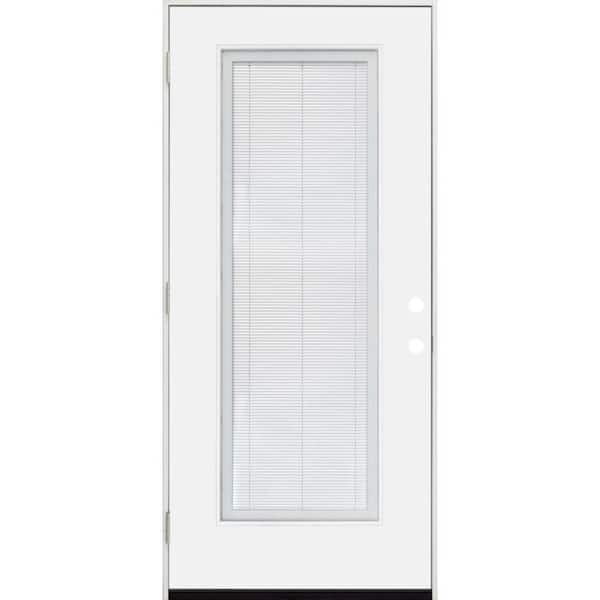 Steves & Sons 72 in. x 80 in. Reliant Series White Primed Fiberglass  Prehung Right-Hand Inswing Mini Blind Patio Door FGPMB_PR_72_4IRH - The  Home Depot