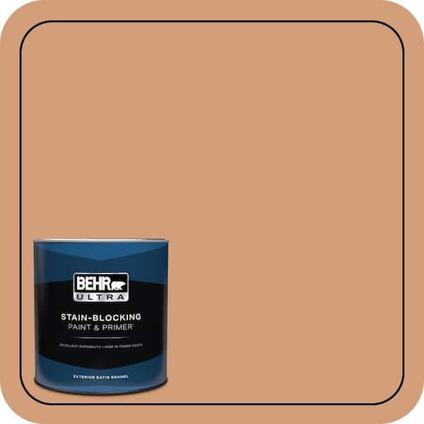 BEHR ULTRA 1 qt. #T12-4 Darlin Clementine Satin Enamel Exterior Paint & Primer