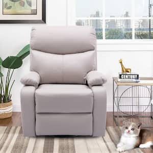 Everglade 30.2 in. W Technical Leather Upholstered 3 Position Manual Standard Recliner in White