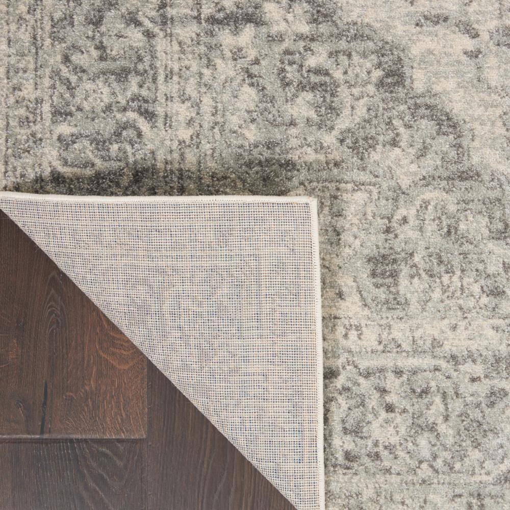 Ivory-Grey Tranquil Medallion 2'x4' Synthetic Area Rug
