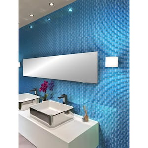 Sky Blue 11.9 in. x 11.9 in. Polished Glass Mosaic Tile (4.92 sq. ft./Case)