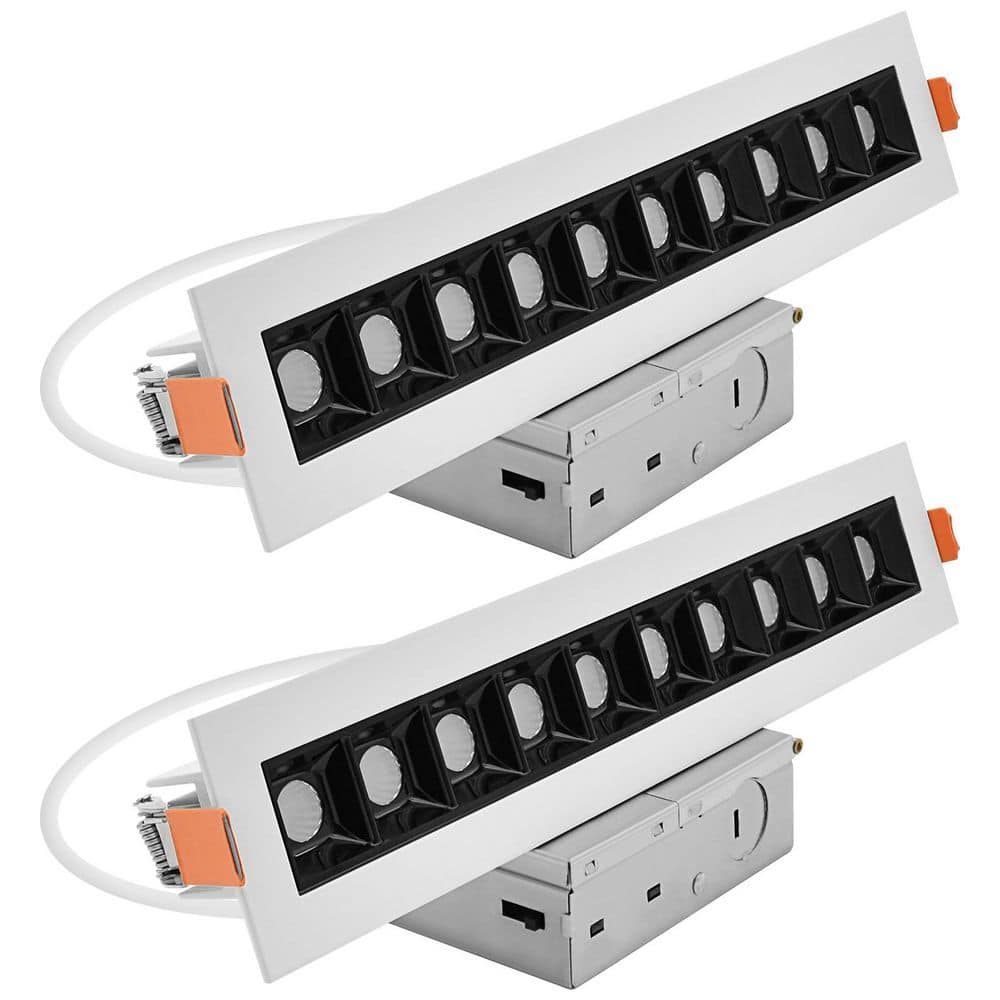 10-Head Integrated LED Recessed Linear Downlight, Multilight, 5CCT, CRI90, 18W, 1200LM 45° Beam 120V Dimmable ETL 2 Pack price history on PriceWatchPro