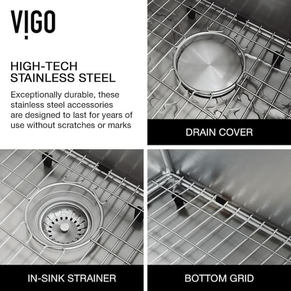 VIGO Hampton 32 Stainless Steel Single Bowl Workstation Undermount Kitchen  Sink with Matte Black Faucet and Accessories VG151039 - The Home Depot