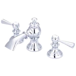 Modern Classic 8 in. Widespread 2-Handle Bathroom Faucet with Pop-Up Drain in Chrome