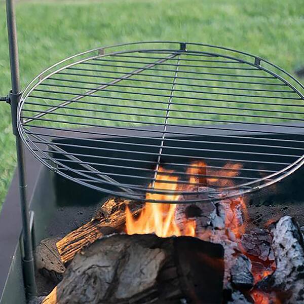 swing away campfire cooking stand