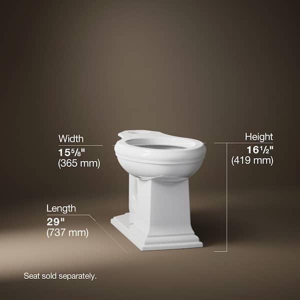 Memoirs Comfort Height Elongated Toilet Bowl Only in White