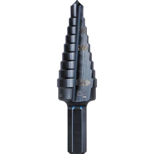 Klein Tools Step Drill Bit Double Fluted #3, 1/4 to 3/4-Inch