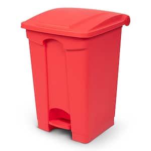 12 Gallon Red Fire Retardant Step-On Trash Can