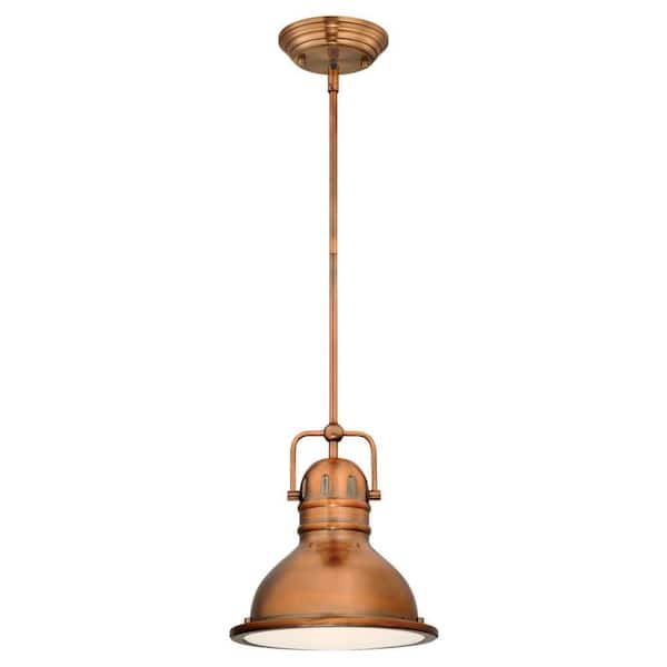 Westinghouse Boswell 1-Light Washed Copper Mini Pendant with LED Bulb