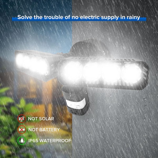 SANSI 36W 180-Degree Black Motion Sensor Dusk to Dawn Outdoor LED
