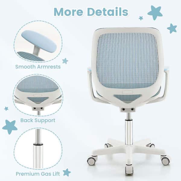 ボールチェア Costway Blue Kids Desk Armchair Swivel Mesh Children