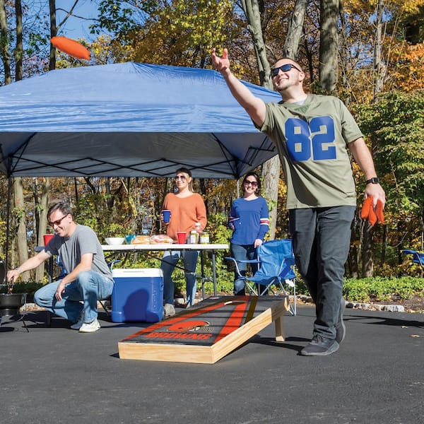 Cleveland Browns 2' x 4' Solid Wood Rush Design Cornhole Board Set