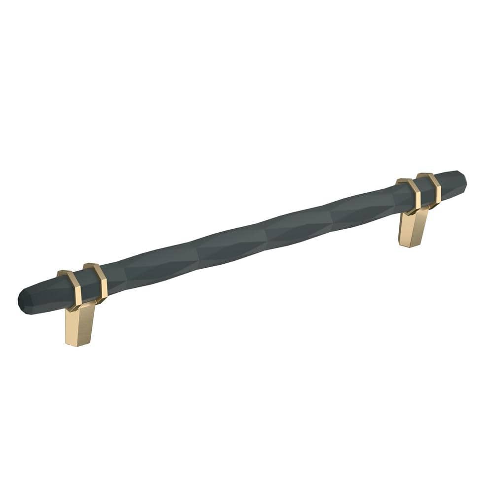 London 8 in. (203mm) Modern Black Bronze/Golden Champagne Bar Cabinet Pull