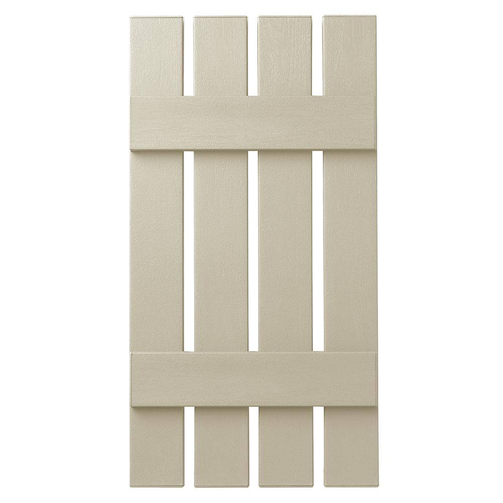 16 in. x 39 in. Polypropylene 4-Board Open Board and Batten Shutters Pair in Sand Dollar price history on PriceWatchPro