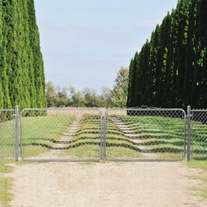 10 ft. W x 4 ft. H Galvanized Steel Drive Fence Gate (2-Pack)