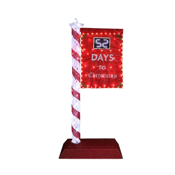 5ft. 3D Countdown Light Christmas Holiday Yard Decoration LED with Digital Screen